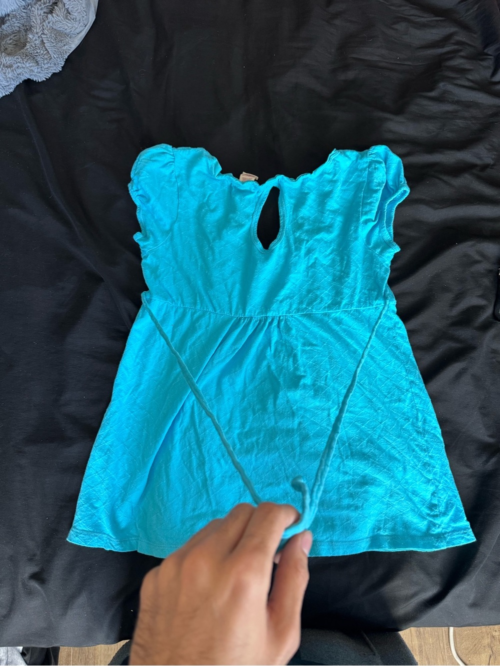 Cute Bright Teal Drawback Flutter Cami